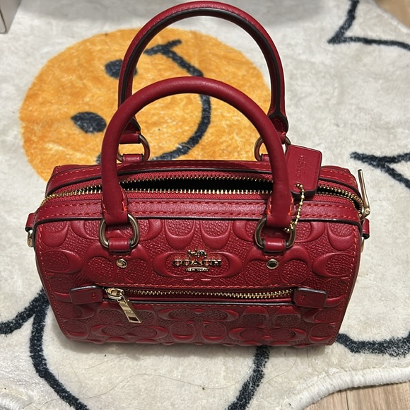 Mini top handle Coach bag with strap - Picture 2 of 4